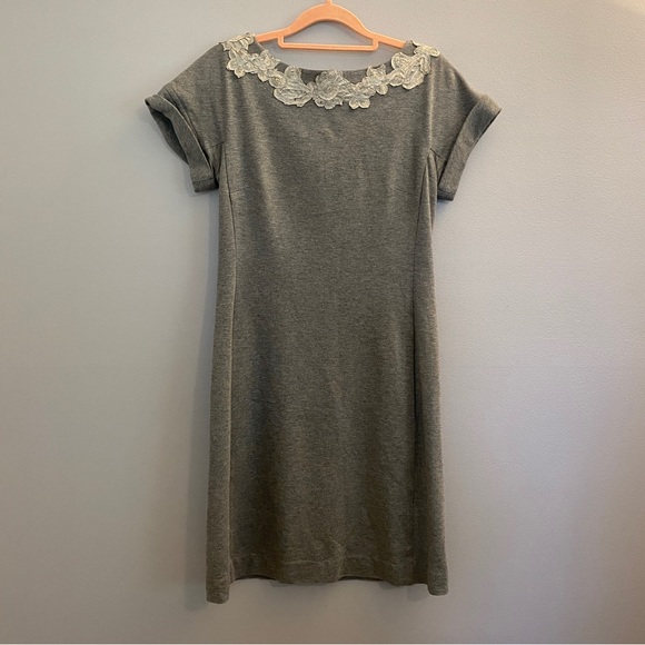 Trina Turk Grey Shift Dress Mini - Picture 1 of 7
